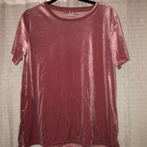 Velvet pink oversized tee